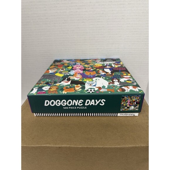 Puzzles-Mudpuppy Doggone Days Jigsaw Puzzle (500 Pieces) Artist Rebecca Jones - Picture 4 of 7
